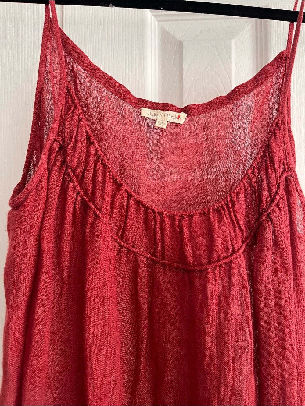 EILEEN FISHER linen top, size L.